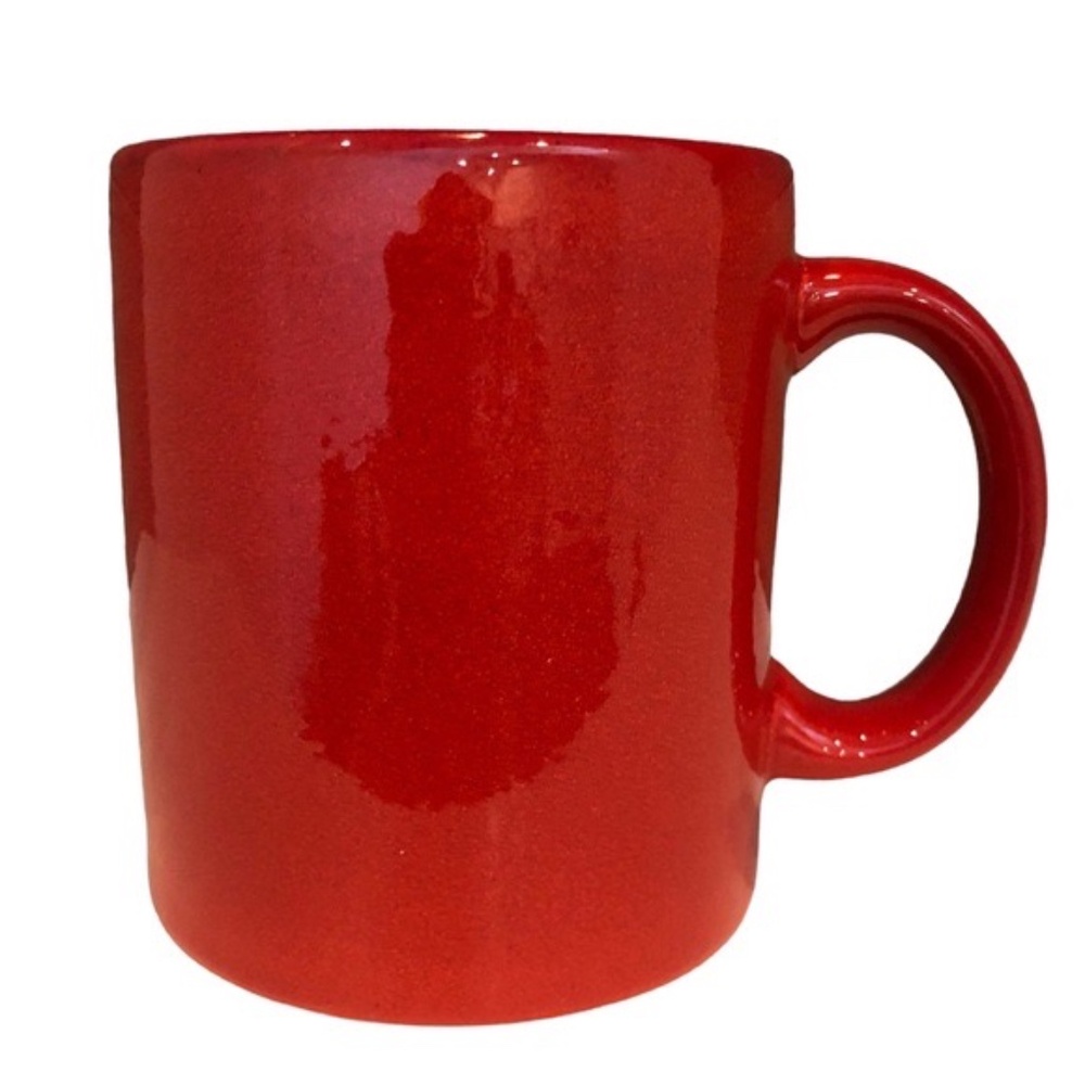 Waechtersbach Christmas Holiday Solid Red Ceramic Pottery Coffee Mug